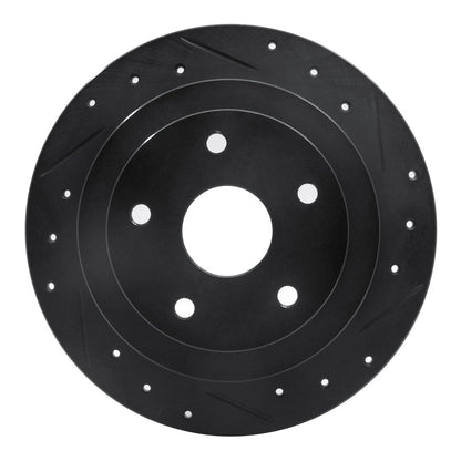 R1 Concepts 92 - 97 Subaru SVX Rear Right Drilled & Slotted Brake Rotor - Black Finish | rncECB - 13012R - JDMuscleSPK973613