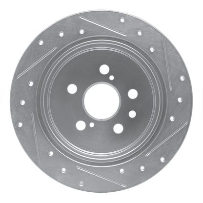 R1 Concepts 96 - 99 Toyota Celica Rear Left Drilled & Slotted Silver Brake Rotor | rncEDZ - 76066L - JDMuscleSPK987555