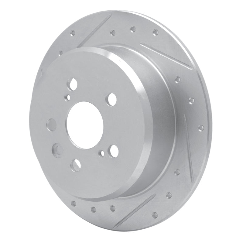R1 Concepts 96 - 99 Toyota Celica Rear Left Drilled & Slotted Silver Brake Rotor | rncEDZ - 76066L - JDMuscleSPK987555