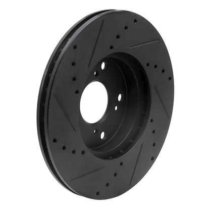 R1 Concepts [98-02 Accord] Front Right Drilled and Slotted Brake Rotor - Black - JDMuscleBrake Rotorsrnc633-59042R