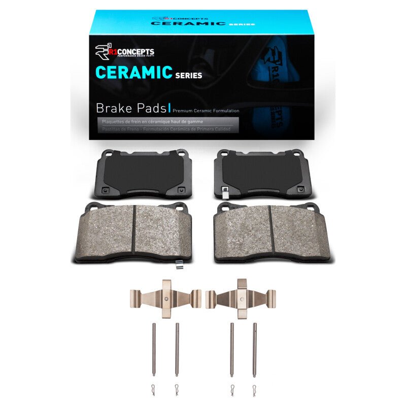 R1 Concepts Ceramic Brake Pads & Hardware Kit for 2003 - 2020 Subaru WRX – Front | rnc2310 - 1001 - 01 - JDMuscleSPK935808
