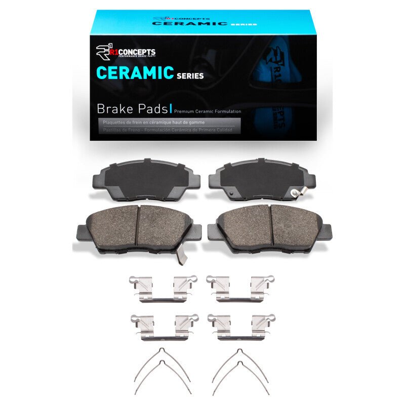 R1 Concepts Front Ceramic Brake Pads & Hardware Kit for 2009 - 2020 Honda CR - Z | rnc2310 - 1394 - 01 - JDMuscleSPK935906