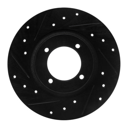 R1 Concepts Front Left Drilled & Slotted Black Brake Rotor for 1975 - 1979 Toyota Corolla (US/Canada) – Part RNC - ECB - 76001L | rncECB - 76001L - JDMuscleSPK983633