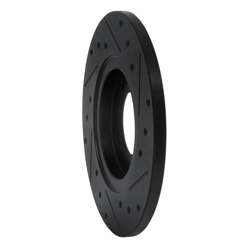 R1 Concepts Front Left Drilled & Slotted Black Brake Rotor for 1980 - 1983 Toyota Corolla (US/Canada) – Part Number RNC - ECB - 76006L | rncECB - 76006L - JDMuscleSPK983643