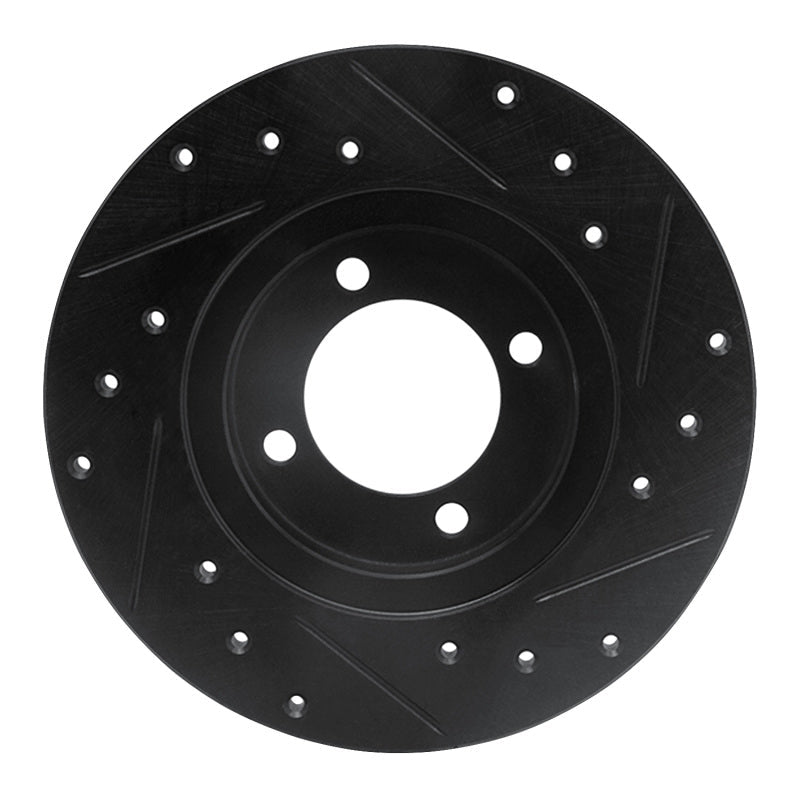 R1 Concepts Front Left Drilled & Slotted Black Brake Rotor for 1980 - 1983 Toyota Corolla (US/Canada) – Part Number RNC - ECB - 76006L | rncECB - 76006L - JDMuscleSPK983643