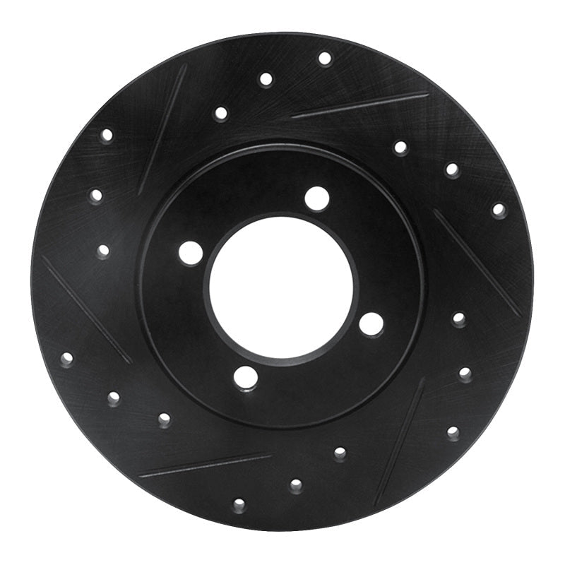 R1 Concepts Front Left Drilled & Slotted Black Brake Rotor for 1980 - 1983 Toyota Corolla (US/Canada) – Part Number RNC - ECB - 76006L | rncECB - 76006L - JDMuscleSPK983643