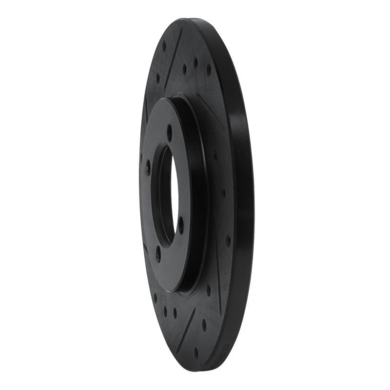 R1 Concepts Front Left Drilled & Slotted Black Brake Rotor for 1980 - 1983 Toyota Corolla (US/Canada) – Part Number RNC - ECB - 76006L | rncECB - 76006L - JDMuscleSPK983643
