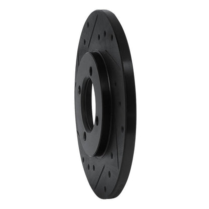 R1 Concepts Front Left Drilled & Slotted Black Brake Rotor for 1980 - 1983 Toyota Corolla (US/Canada) – Part Number RNC - ECB - 76006L | rncECB - 76006L - JDMuscleSPK983643