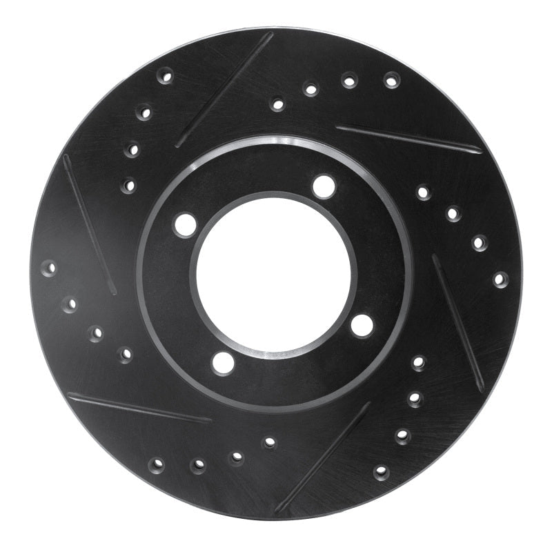 R1 Concepts Front Left Drilled & Slotted Black Brake Rotor for 1984 - 1987 Toyota Cressida | rncECB - 76024L - JDMuscleSPK983671