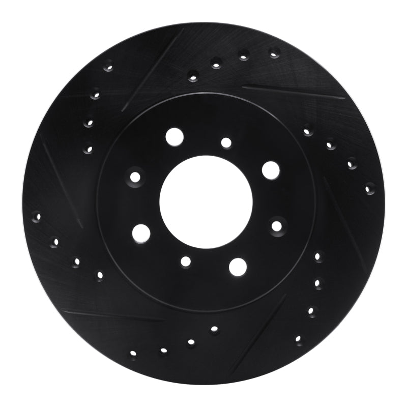 R1 Concepts Front Left Drilled & Slotted Black Brake Rotor for 1988 - 1991 Honda Prelude – Part Number RNC - ECB - 59015L | rncECB - 59015L - JDMuscleSPK975887