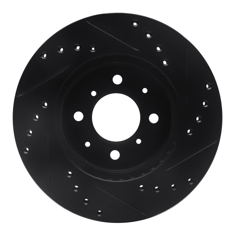 R1 Concepts Front Left Drilled & Slotted Black Brake Rotor for 1988 - 1991 Honda Prelude – Part Number RNC - ECB - 59015L | rncECB - 59015L - JDMuscleSPK975887