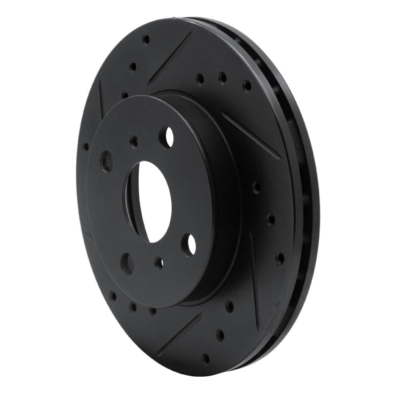R1 Concepts Front Left Drilled & Slotted Black Brake Rotor for 1990 - 1991 Toyota Celica | rncECB - 76043L - JDMuscleSPK983693