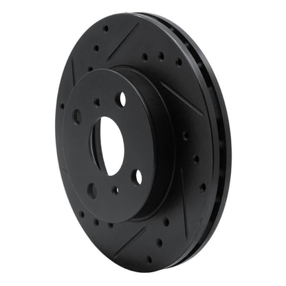 R1 Concepts Front Left Drilled & Slotted Black Brake Rotor for 1990 - 1991 Toyota Celica | rncECB - 76043L - JDMuscleSPK983693