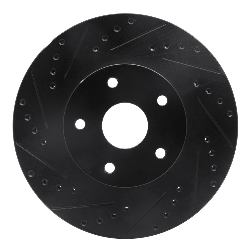 R1 Concepts Front Left Drilled & Slotted Black Brake Rotor for Subaru SVX (1992 - 1997) | rncECB - 13011L - JDMuscleSPK973610