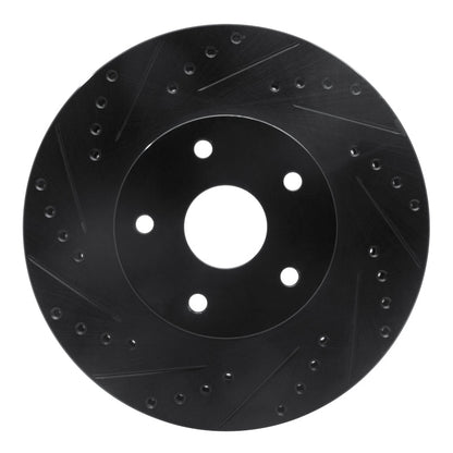 R1 Concepts Front Left Drilled & Slotted Black Brake Rotor for Subaru SVX (1992 - 1997) | rncECB - 13011L - JDMuscleSPK973610