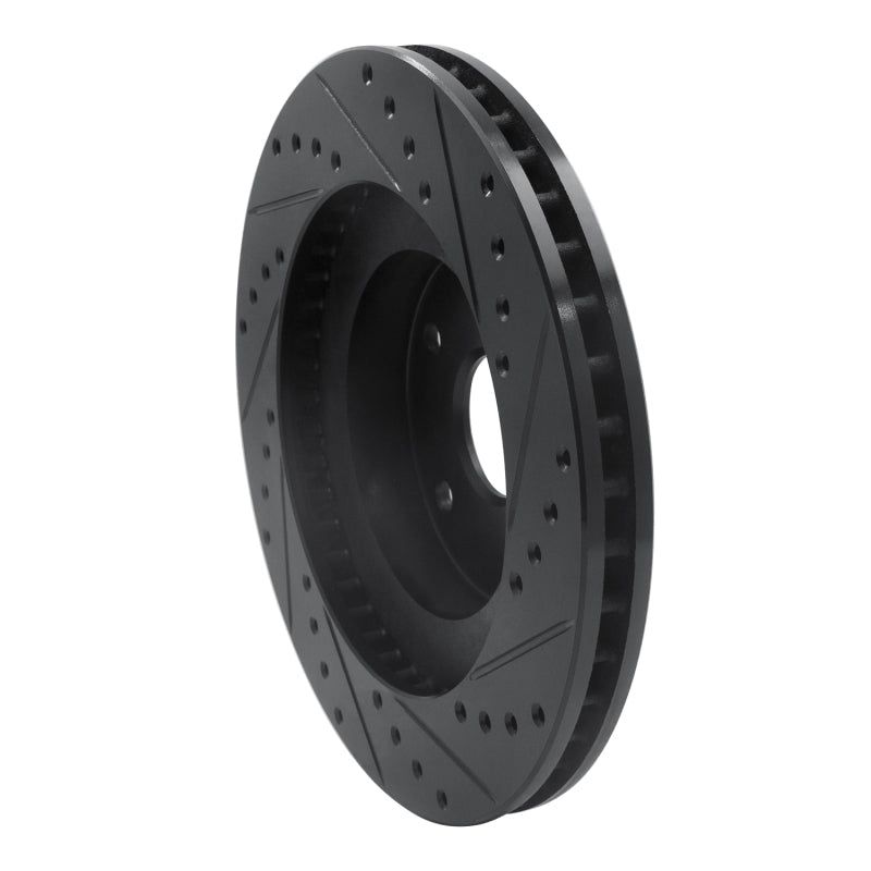 R1 Concepts Front Left Drilled & Slotted Black Brake Rotor for Subaru SVX (1992 - 1997) | rncECB - 13011L - JDMuscleSPK973610