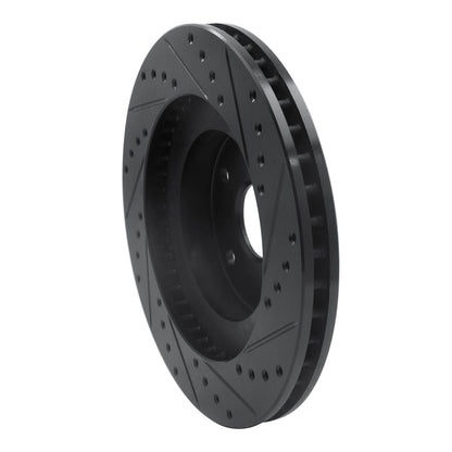 R1 Concepts Front Left Drilled & Slotted Black Brake Rotor for Subaru SVX (1992 - 1997) | rncECB - 13011L - JDMuscleSPK973610