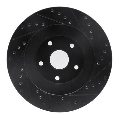 R1 Concepts Front Left Drilled & Slotted Black Brake Rotor for Subaru SVX (1992 - 1997) | rncECB - 13011L - JDMuscleSPK973610