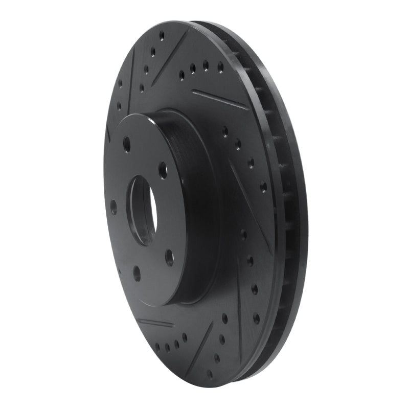 R1 Concepts Front Left Drilled & Slotted Black Brake Rotor for Subaru SVX (1992 - 1997) | rncECB - 13011L - JDMuscleSPK973610