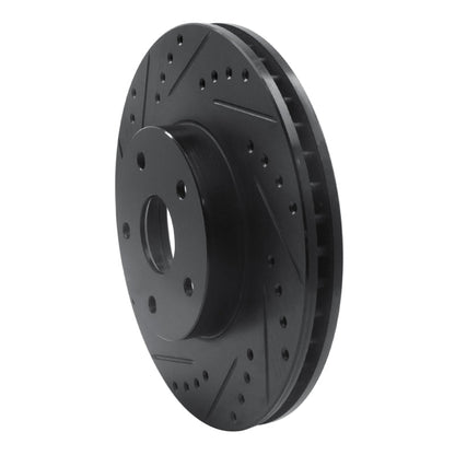 R1 Concepts Front Left Drilled & Slotted Black Brake Rotor for Subaru SVX (1992 - 1997) | rncECB - 13011L - JDMuscleSPK973610