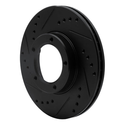 R1 Concepts Front Left Drilled & Slotted Black Brake Rotor for Toyota Hilux (Mexico) 1989 - 2008 | rncECB - 76106L - JDMuscleSPK983721