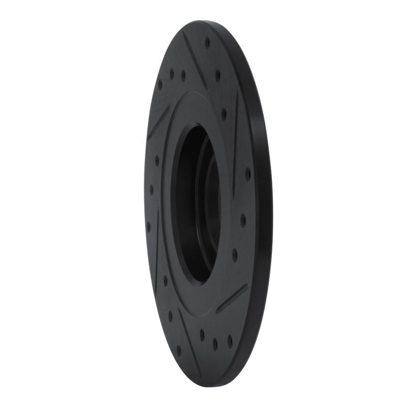 R1 Concepts Front Left Drilled & Slotted Black Brake Rotor for Toyota Starlet 1981 - 1984 | rncECB - 76004L - JDMuscleSPK983639