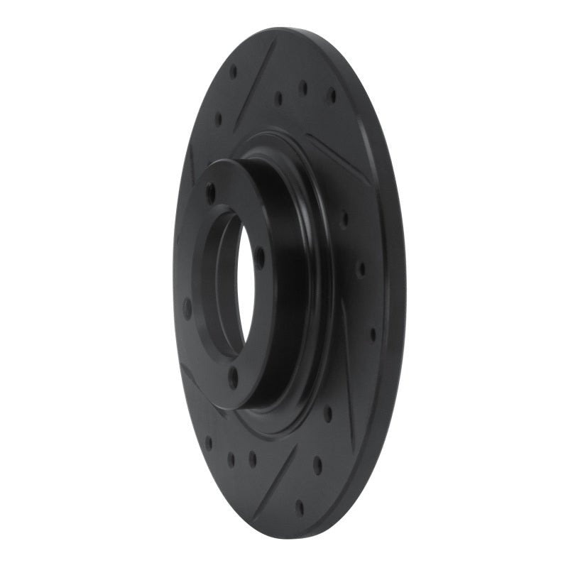 R1 Concepts Front Left Drilled & Slotted Black Brake Rotor for Toyota Starlet 1981 - 1984 | rncECB - 76004L - JDMuscleSPK983639