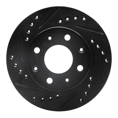 R1 Concepts Front Left Drilled & Slotted Brake Rotor for 1982 - 1983 Honda Accord Hatchback | rncECB - 59004L - JDMuscleSPK983069