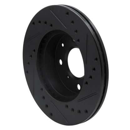 R1 Concepts Front Left Drilled & Slotted Brake Rotor for 1984 - 1990 Honda Accord Hatchback | rncECB - 59011L - JDMuscleSPK975879