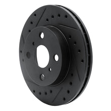 R1 Concepts Front Left Drilled & Slotted Brake Rotor for 1986 - 1989 Toyota Celica - Black Finish | rncECB - 76026L - JDMuscleSPK983675