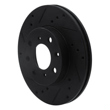 R1 Concepts Front Left Drilled & Slotted Brake Rotor for Honda Civic Wagon 1990 - 2000 – Black Finish | rncECB - 59018L - JDMuscleSPK975893