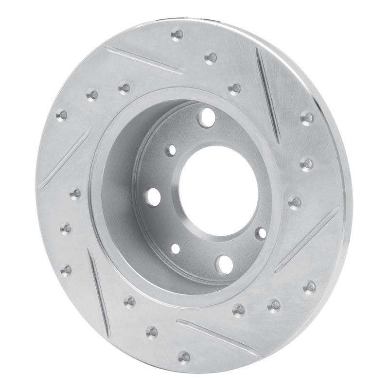 R1 Concepts Front Left Drilled & Slotted Silver Brake Rotor for 1979 - 1983 Honda Civic Sedan | rncEDZ - 59008L - JDMuscleSPK986433