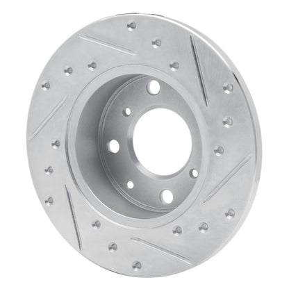 R1 Concepts Front Left Drilled & Slotted Silver Brake Rotor for 1979 - 1983 Honda Civic Sedan | rncEDZ - 59008L - JDMuscleSPK986433