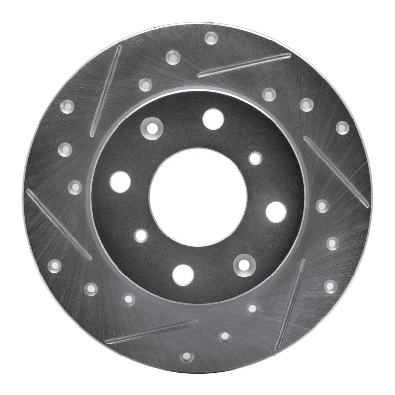 R1 Concepts Front Left Drilled & Slotted Silver Brake Rotor for 1979 - 1983 Honda Civic Sedan | rncEDZ - 59008L - JDMuscleSPK986433