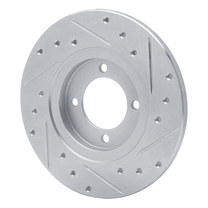 R1 Concepts Front Left Drilled & Slotted Silver Brake Rotor for 1980 - 1983 Toyota Corolla (US/Canada) | rncEDZ - 76006L - JDMuscleSPK987463