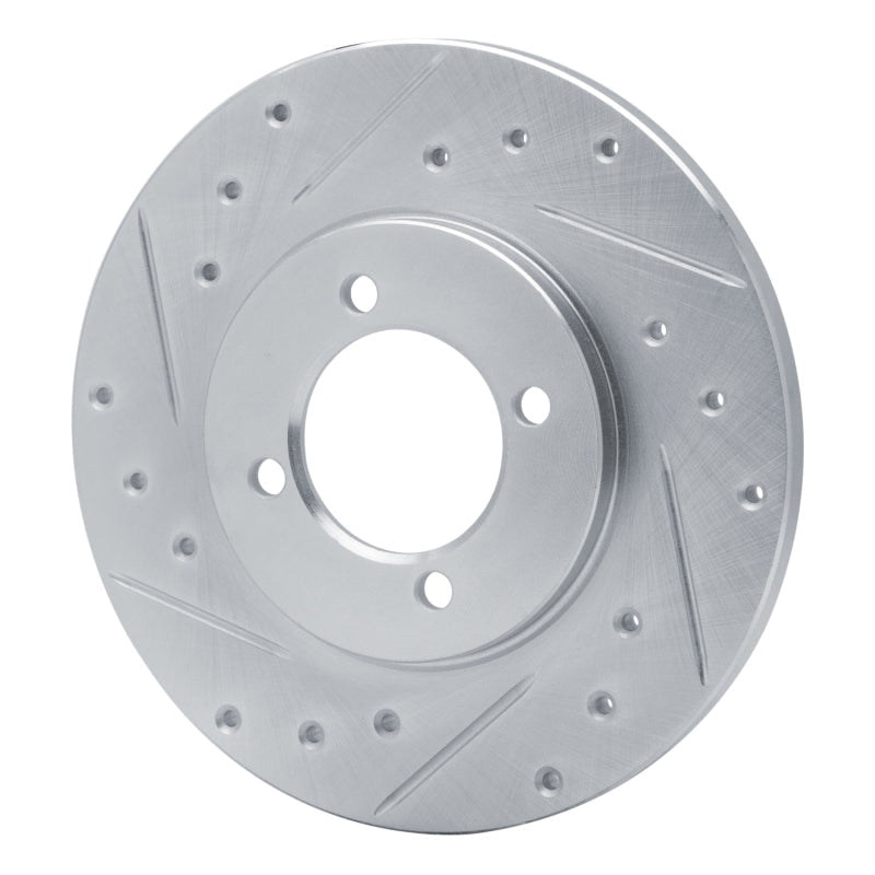 R1 Concepts Front Left Drilled & Slotted Silver Brake Rotor for 1980 - 1983 Toyota Corolla (US/Canada) | rncEDZ - 76006L - JDMuscleSPK987463