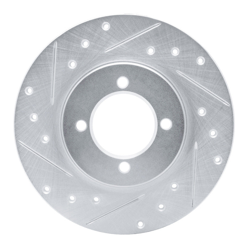 R1 Concepts Front Left Drilled & Slotted Silver Brake Rotor for 1980 - 1983 Toyota Corolla (US/Canada) | rncEDZ - 76006L - JDMuscleSPK987463