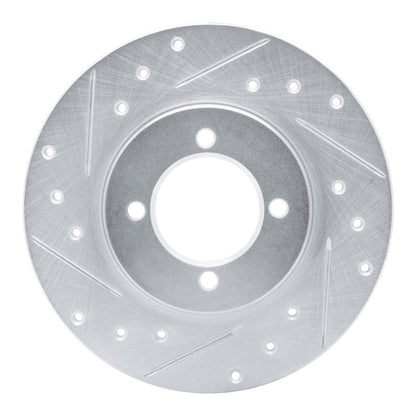 R1 Concepts Front Left Drilled & Slotted Silver Brake Rotor for 1980 - 1983 Toyota Corolla (US/Canada) | rncEDZ - 76006L - JDMuscleSPK987463