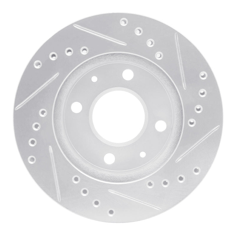 R1 Concepts Front Left Drilled & Slotted Silver Brake Rotor for 1983 - 1987 Honda Prelude – Part No. rncEDZ - 59003L | rncEDZ - 59003L - JDMuscleSPK986423
