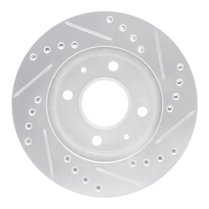 R1 Concepts Front Left Drilled & Slotted Silver Brake Rotor for 1983 - 1987 Honda Prelude – Part No. rncEDZ - 59003L | rncEDZ - 59003L - JDMuscleSPK986423