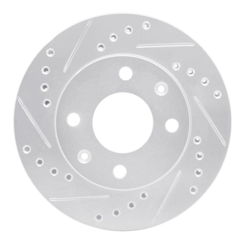 R1 Concepts Front Left Drilled & Slotted Silver Brake Rotor for 1983 - 1987 Honda Prelude – Part No. rncEDZ - 59003L | rncEDZ - 59003L - JDMuscleSPK986423