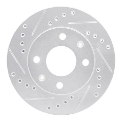R1 Concepts Front Left Drilled & Slotted Silver Brake Rotor for 1983 - 1987 Honda Prelude – Part No. rncEDZ - 59003L | rncEDZ - 59003L - JDMuscleSPK986423