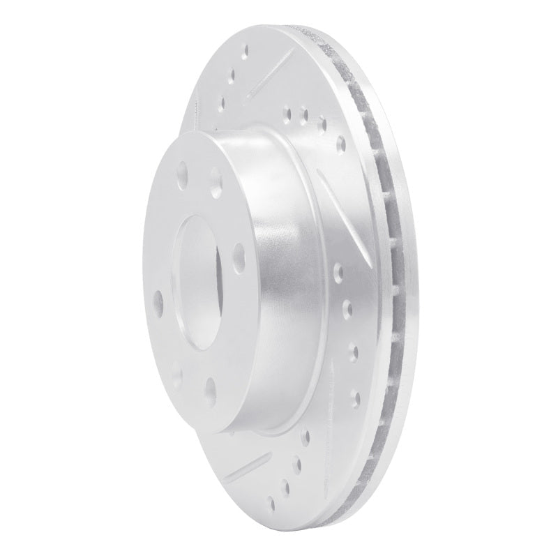 R1 Concepts Front Left Drilled & Slotted Silver Brake Rotor for 1983 - 1987 Honda Prelude – Part No. rncEDZ - 59003L | rncEDZ - 59003L - JDMuscleSPK986423