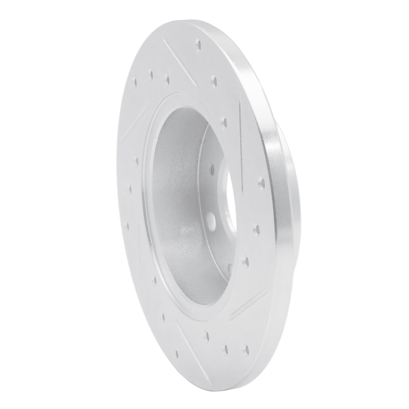 R1 Concepts Front Left Drilled & Slotted Silver Brake Rotor for 1984 - 1987 Honda Civic Hatchback | rncEDZ - 59009L - JDMuscleSPK986435