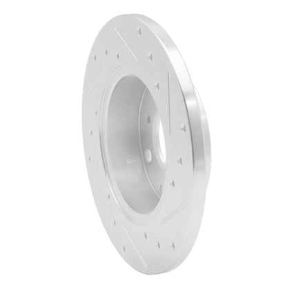 R1 Concepts Front Left Drilled & Slotted Silver Brake Rotor for 1984 - 1987 Honda Civic Hatchback | rncEDZ - 59009L - JDMuscleSPK986435