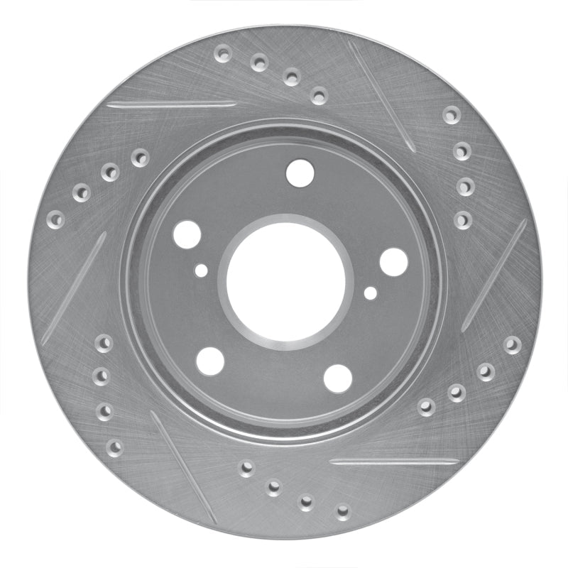 R1 Concepts Front Left Drilled & Slotted Silver Brake Rotor for 1991 - 1994 Toyota Previa | rncEDZ - 76108L - JDMuscleSPK987613