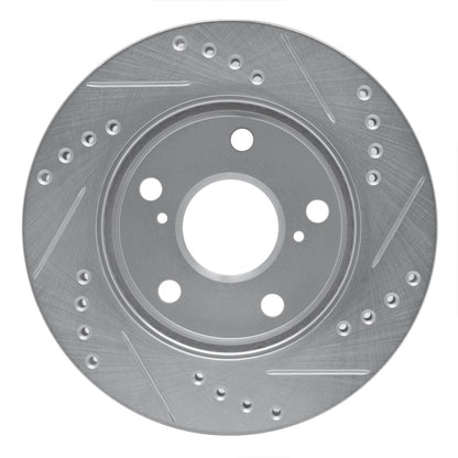 R1 Concepts Front Left Drilled & Slotted Silver Brake Rotor for 1991 - 1994 Toyota Previa | rncEDZ - 76108L - JDMuscleSPK987613