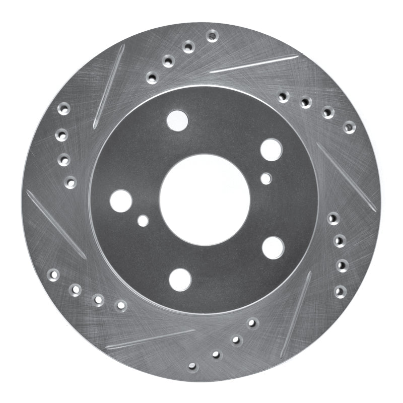 R1 Concepts Front Left Drilled & Slotted Silver Brake Rotor for 1991 - 1994 Toyota Previa | rncEDZ - 76108L - JDMuscleSPK987613