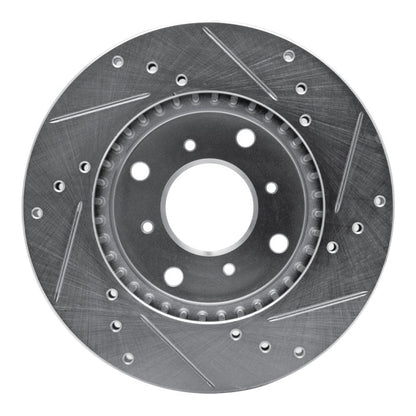 R1 Concepts Front Left Drilled & Slotted Silver Brake Rotor for 1992 - 1996 Honda Prelude | rncEDZ - 59021L - JDMuscleSPK986447