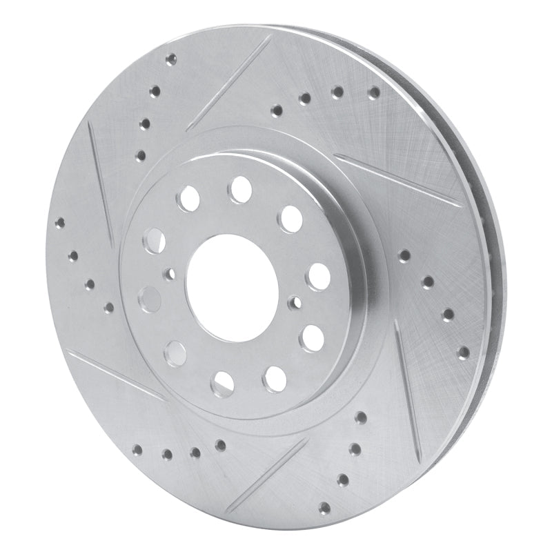 R1 Concepts Front Left Drilled & Slotted Silver Brake Rotor for 1993 - 1998 Toyota Supra | rncEDZ - 76061L - JDMuscleSPK987547